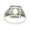 Image 7 : Antique Art Deco Platinum 1.74 ctw Euro Diamond Solitaire & Halo Engagement Ring
