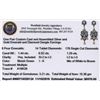 Image 4 : 1.44 ctw Emerald and 1.77 ctw Diamond 925 Silver Dangle Earrings