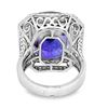 Image 3 : 25.20 ctw Tanzanite and 1.66 ctw Diamond Ring - 14KT White Gold