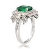 Image 3 : 2.44 ctw Emerald and 1.04 ctw Diamond Platinum Ring