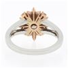 Image 8 : NEW Plat 14k Gold GIA Fancy Yellow Brown Solitaire w/ Marquise Diamond Halo Ring