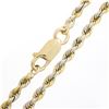 Image 4 : Vintage Unisex 18k Solid Two Tone Gold 18" 3.3mm Rope Chain Necklace