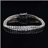 Image 1 : 6.40 ctw Diamond 18K White Gold Tennis Bracelet