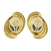 Image 5 : Vintage 18k Yellow Gold 2.15 ctw Pave Diamond Domed Swirl Earrings w/ 14k Backs