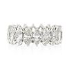 Image 7 : Vintage Platinum 4.50 ctw 18 Marquise Prong Diamond Eternity Wedding Band Ring