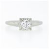 Image 4 : Vintage 14k White Gold 0.32 ctw Illusion Prong Diamond Solitaire Engagement Ring