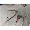 Image 3 : Scythe, Hay Knife, 2 Scufflers, Brush Knife, Coal Fork