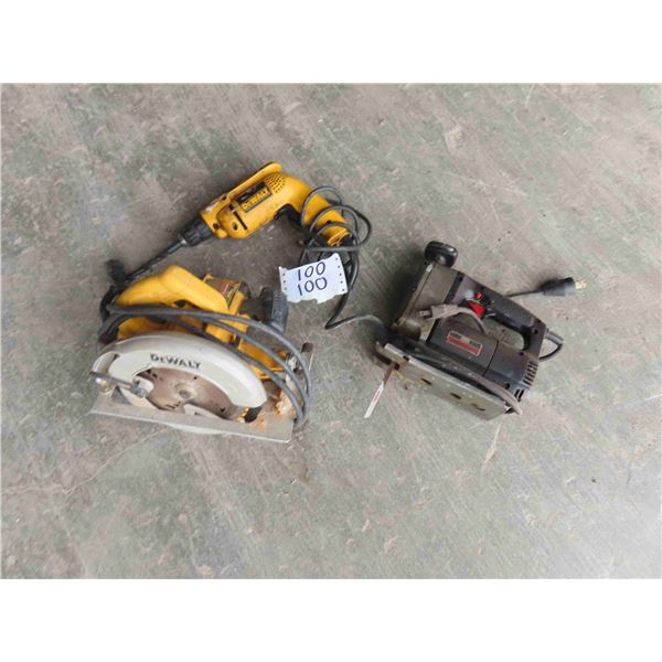 3 Power Tools - Dewalt Circular Saw, Dewalt 3/8 Drill ,