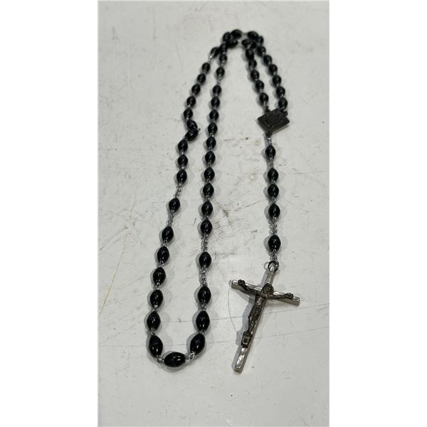 Black Bead Rosary Beads