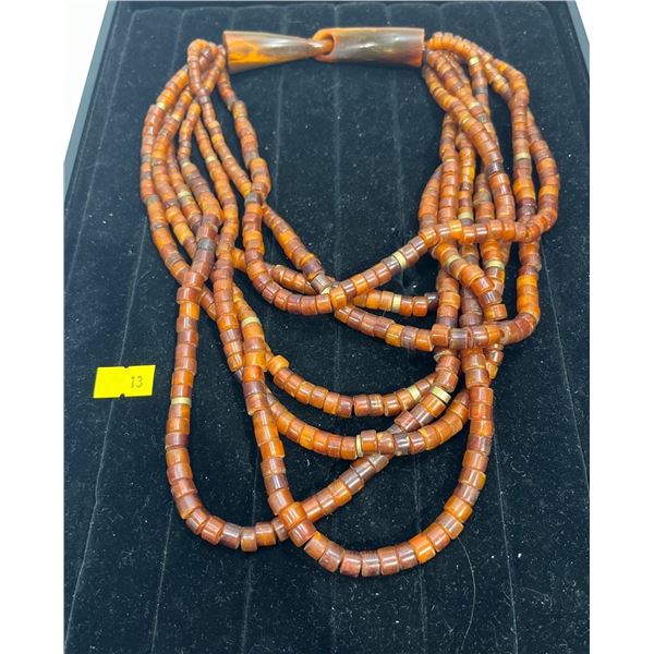 Orange Beaded Necklace