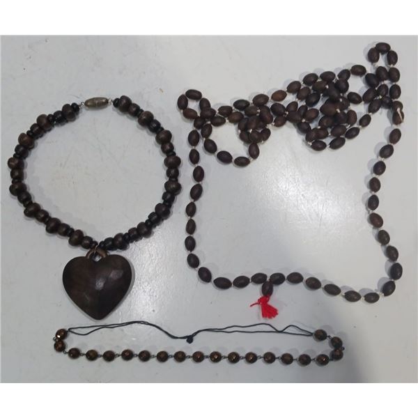 Collection of Wood Bead Costume Jewellery Necklaces and Bracelet