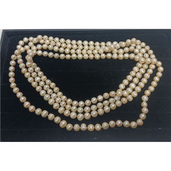 Very Long 10mm Pearl Necklace