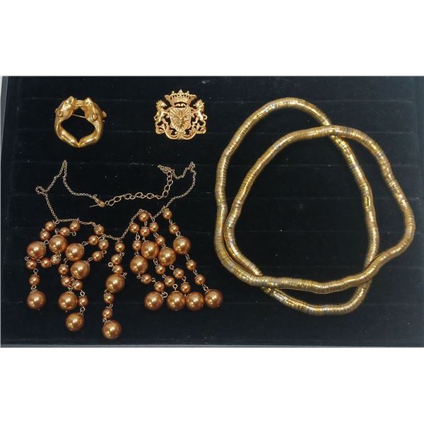 Collection of Costume Jewellery Necklaces and Brooches