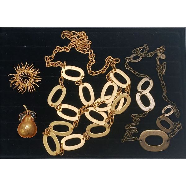 Collection of Costume Jewellery Necklaces and Brooches