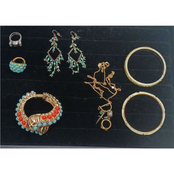 Collection of Costume Jewellery Necklace, Bracelets, Earrings and Rings