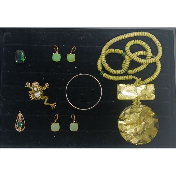 Collection of Costume Jewellery Necklace, Bracelet, Earrings, and Ring