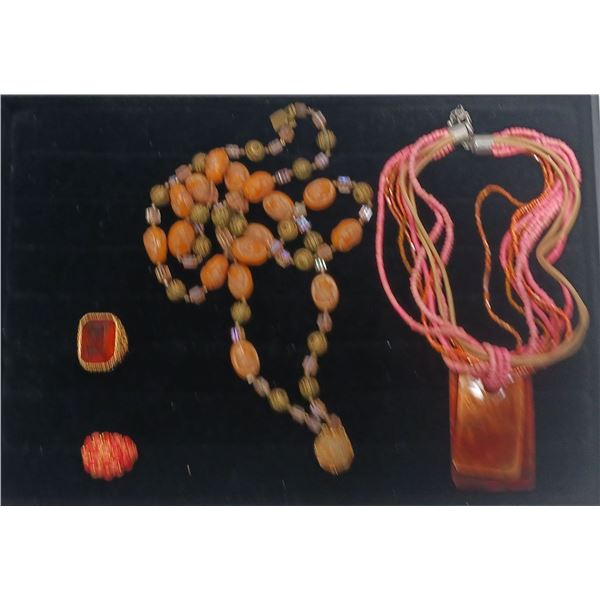 Collection of Costume Jewellery Necklaces and Rings