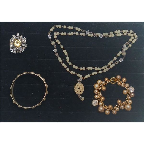 Collection of Costume Jewellery Necklace, Bracelets and Ring