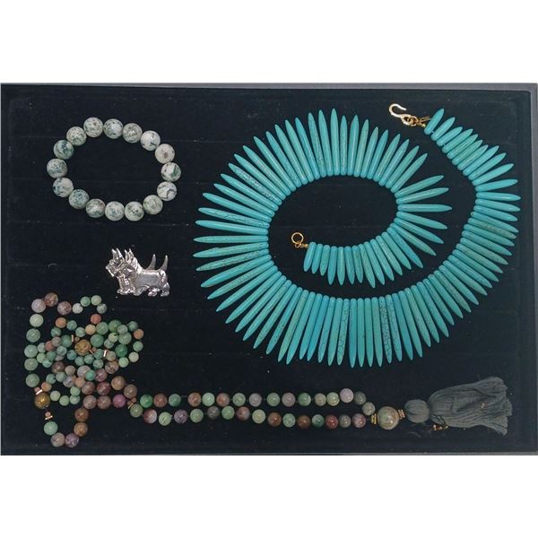 Collection of Costume Jewellery Necklaces, Bracelet and Brooch