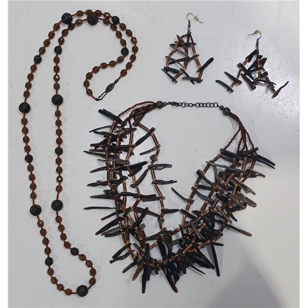 Collection of Costume Jewellery Necklaces and Earrings