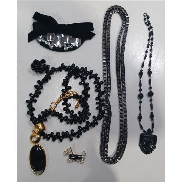 Collection of Costume Jewellery Necklaces and Brooches