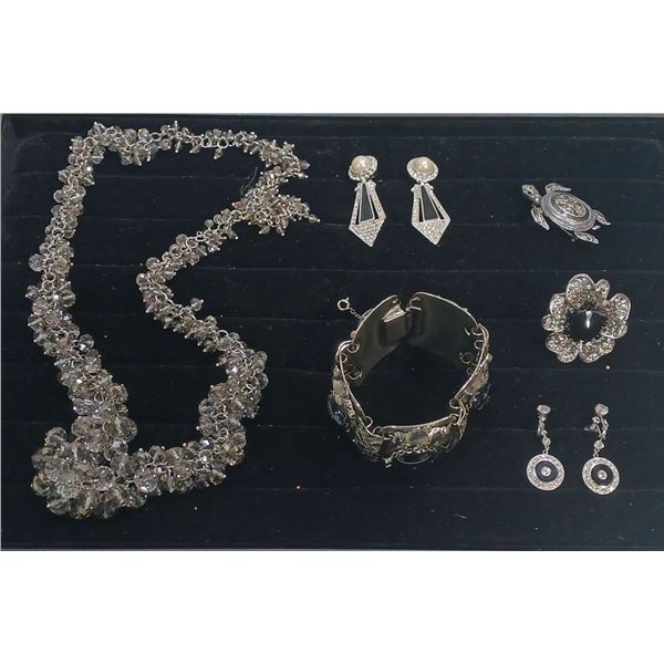 Collection of Costume Jewellery Necklace, Bracelet, Earrings, Brooch and Ring