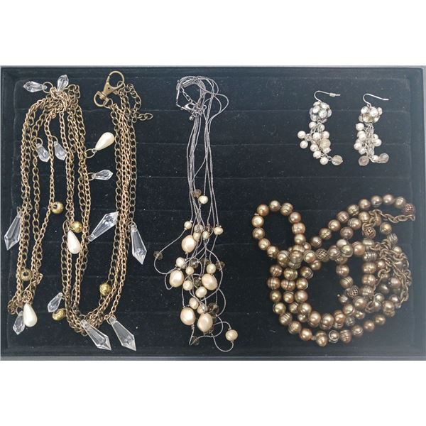 Collection of Costume Jewellery Necklaces and Earrings