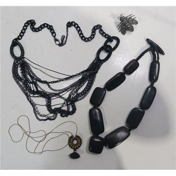Collection of Costume Jewellery Necklaces and Bee Ring