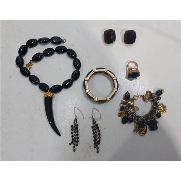 Collection of Costume Jewellery Necklace, Bracelets, Earrings and Ring