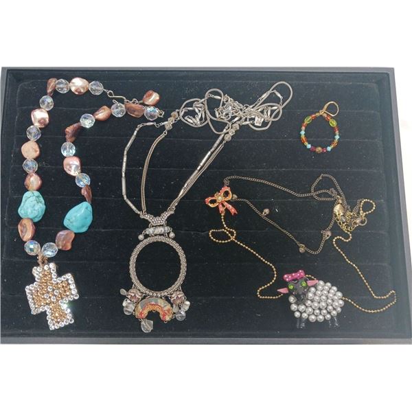 Collection of Costume Jewellery Necklaces and Single Earring