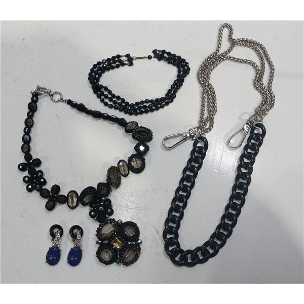 Collection of Costume Jewellery Necklaces and Earrings