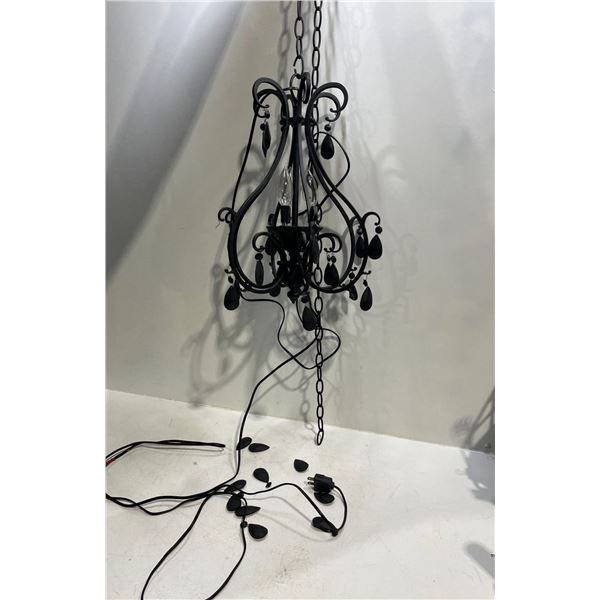 Pair of Wrought Iron Chandeliers