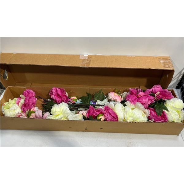 Box of Artificial Flowers