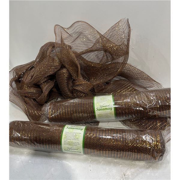 2.5 Rolls of Decorative Brown/Copper Mesh