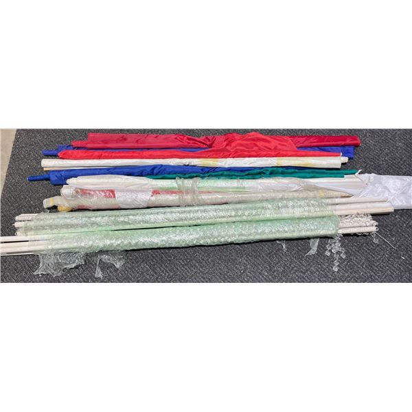 Several Rolls of Background Fabric Various colours, Includes 2 Beaded Backgrounds