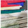 Image 3 : Several Rolls of Background Fabric Various colours, Includes 2 Beaded Backgrounds