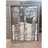 Image 1 : totem poles print R.E. Carson framed 25 1/4" x 19 1/4"