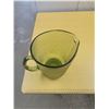Image 2 : vintage green glass textured pitcher