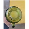 Image 3 : vintage green glass textured pitcher