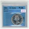 Image 1 : 1964 CCCS graded, Canadian silver 50 cent coin - PL65