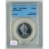 Image 1 : 1967 CCCS graded, Canadian centennial silver wolf, 50 cent coin - PL65