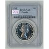 1962 PCGS graded, Canadian voyageur silver dollar - PL65
