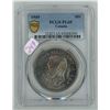 1949 PCGS graded, "Floreat Terra Nova" Canadian silver dollar - PL65 - toned