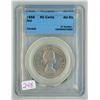 1958 CCCS graded, Canadian silver 50 cent coin - AU50 - DOT