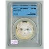 Image 1 : 2017 CCCS graded, "Lynx" Canadian 15 dollar fine silver coin - glow in the dark eyes - PF68