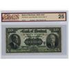 Image 1 : 1923 BCS graded, Bank of Montreal 10 dollar bill - Taylor/Meredith - 127318 - VF25
