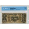 Image 1 : 1858 CCCS graded, International Bank 1 dollar bill - Markell - 1029 - F15