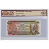 Image 1 : 1975 BCS graded, Canadian 100 dollar bill - Crow/Bouey - AJK 9319763 - UNC60