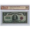 Image 1 : 1923 BCS graded, Dominion of Canada 1 dollar bill - McCavour/Saunders - B2559285 - VF25