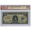Image 1 : 1923 BCS graded, Dominion of Canada 2 dollar bill - McCavour/Saunders - R-787697 - VG10